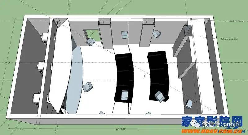 国外烧友的“炮墙”全景声家庭影院 